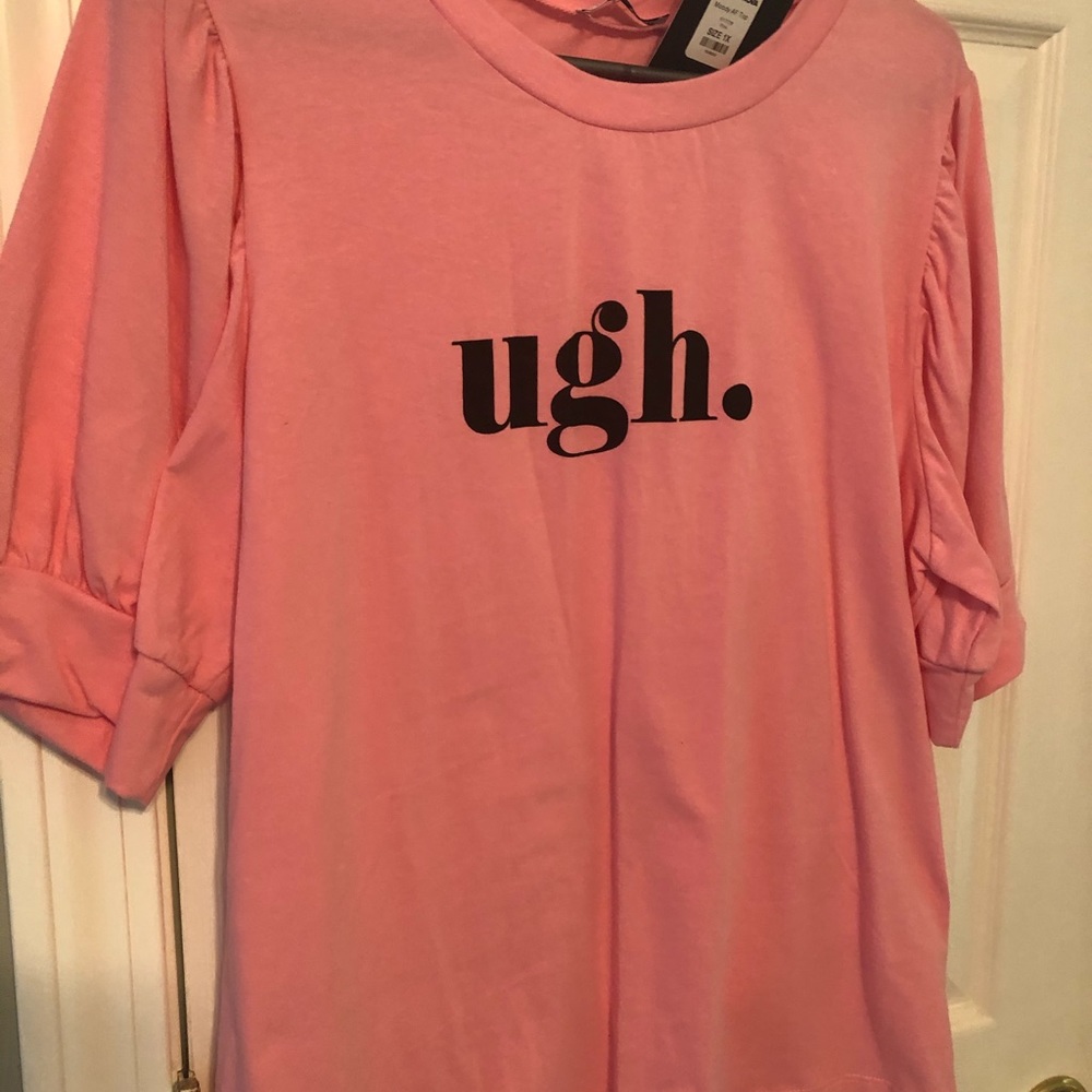 Fashion Nova Curve Pink Moody AF Top